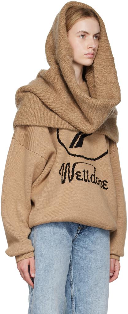 Beige Cowl Neck Sweater商品第2张图片规格展示