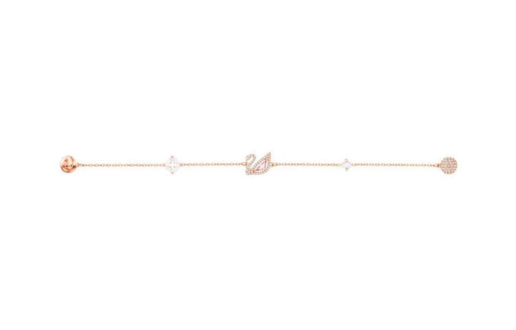 商品[国内直发] Swarovski|施华洛世奇 Dazzling Swan 系列 粉天鹅装饰 精致浪漫 镀玫瑰金色调 手链 女款 粉红色,价格¥577,第8张图片详细描述