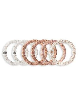 商品Slip|6-Piece Logo Silk Hair Ties Set,价格¥222,第1张图片