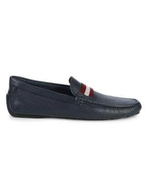 商品Bally|Waltec Pebbled Leather Loafers,价格¥1567,第1张图片