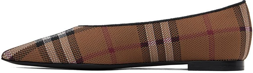 商品Burberry|Brown Vintage Check Ballerina Flats,价格¥3362,第3张图片详细描述