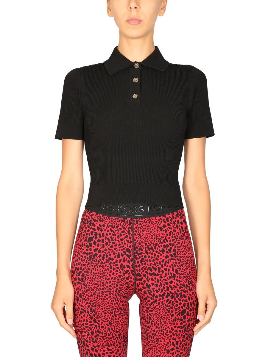 商品【商品预售7天】 Michael Kors|Michael Kors 女士POLO衫 MU260E833D001BLK 黑色,价格¥850,第3张图片详细描述