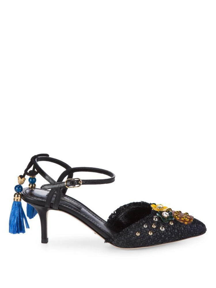 商品Dolce & Gabbana|Woven Ankle-Strap Heels,价格¥3547,第5张图片详细描述