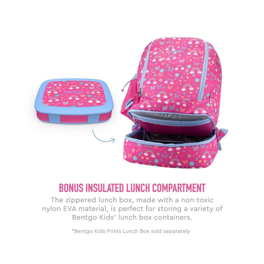 商品Bentgo|Kids Prints 2-In-1 Backpack and Insulated Lunch Bag - Rainbows,价格¥263,第2张图片详细描述