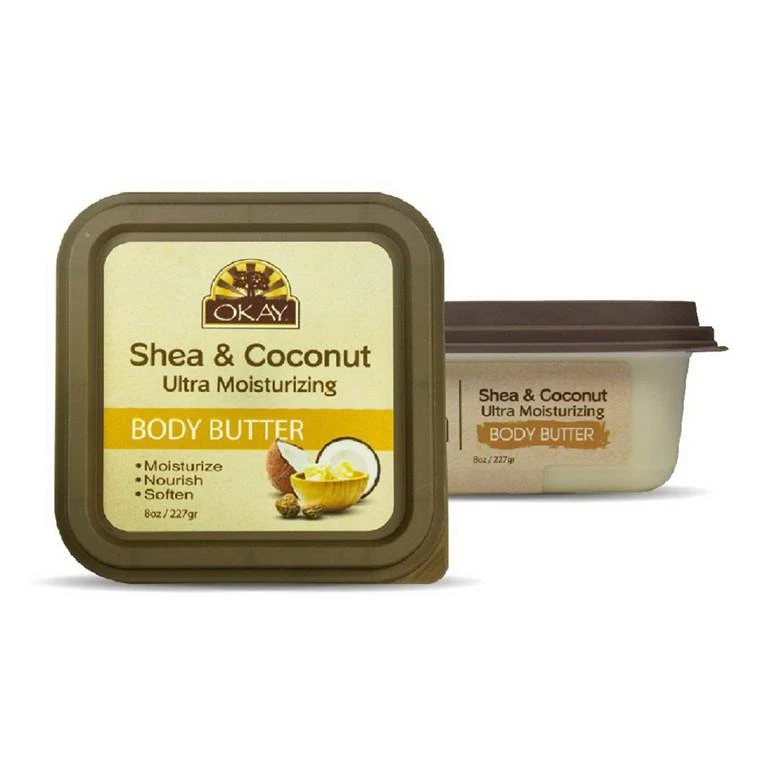 商品Okay Pure Natural|Okay Pure Natural Shea and Coconut Ultra Moisturizing Body Butter, 8 Oz,价格¥23,第1张图片