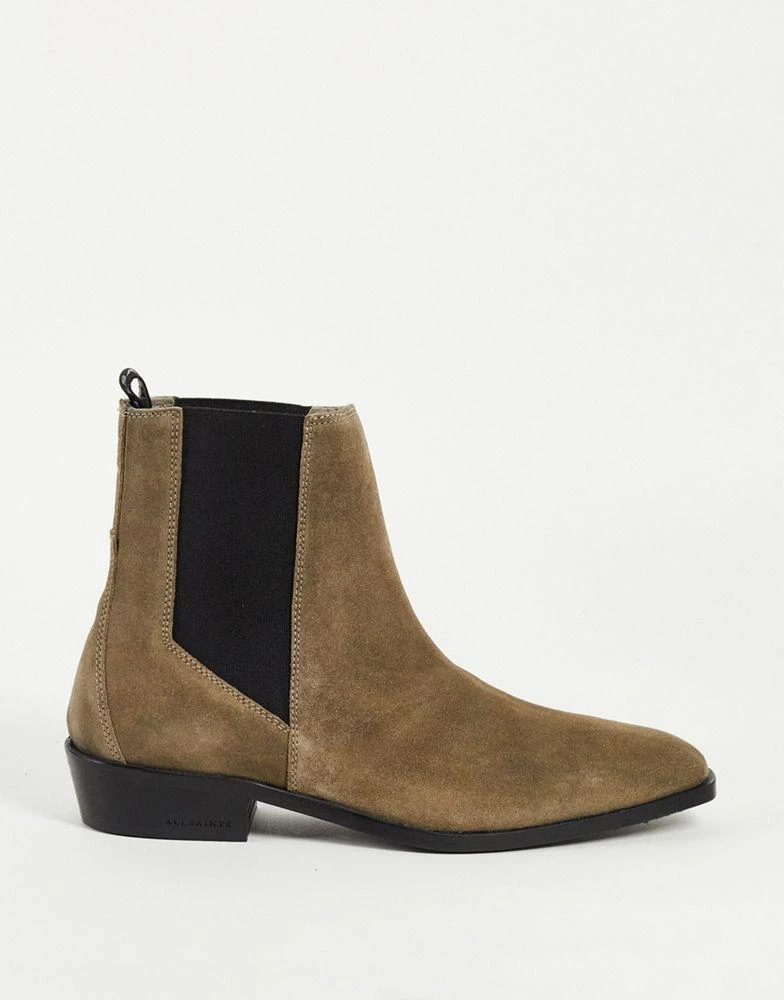 商品ALL SAINTS|All Saints markus chelsea boots in taupe suede,价格¥714,第4张图片详细描述