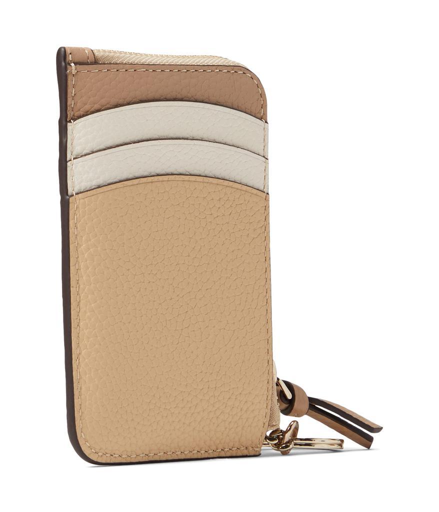 商品Kate Spade|Knott Color-Blocked Pebbled Leather Zip Card Holder,价格¥354,第4张图片详细描述