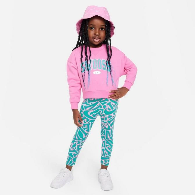 商品NIKE|Girls' Toddler Nike Join The Club Crewneck Sweatshirt and Leggings Set,价格¥391,第1张图片