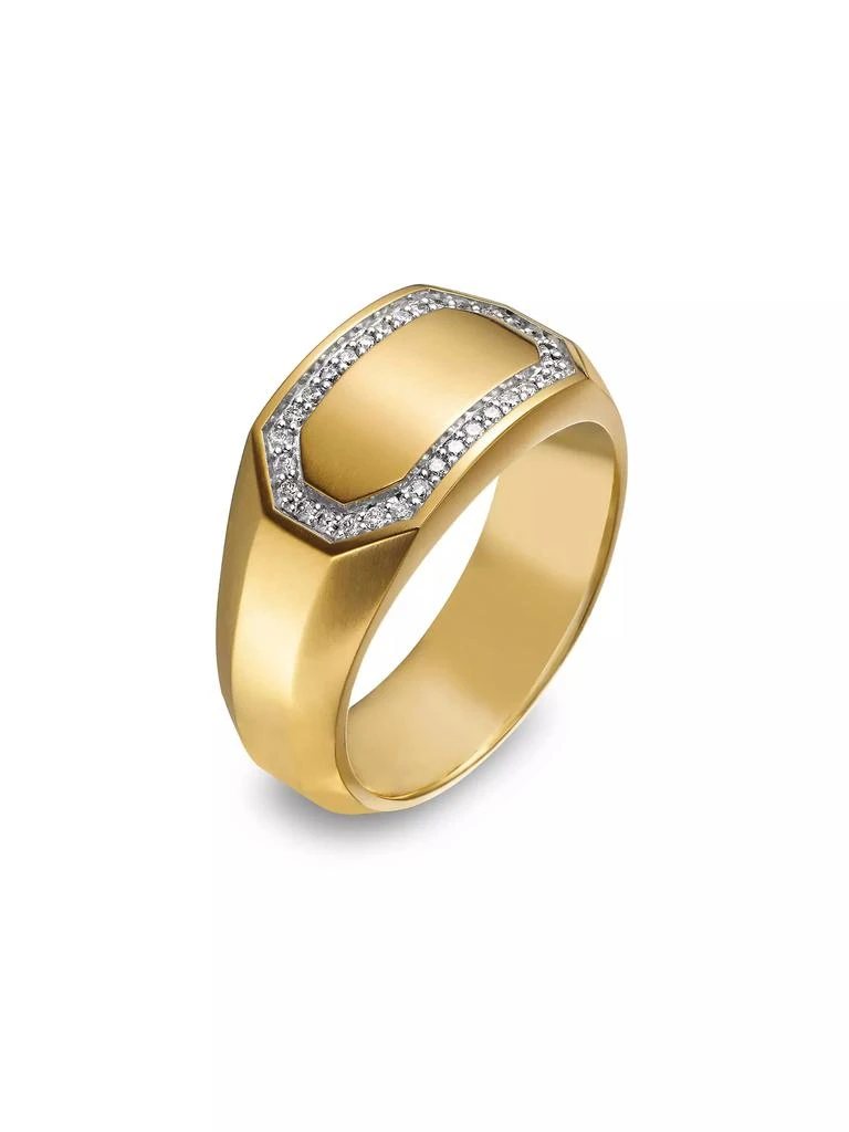 商品David Yurman|Streamline Cigar Band Ring in 18K Yellow Gold, 10.5MM,价格¥41401,第2张图片详细描述