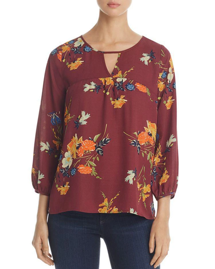商品Finn & Grace|Floral Print Keyhole Top - 100% Exclusive,价格¥290,第1张图片