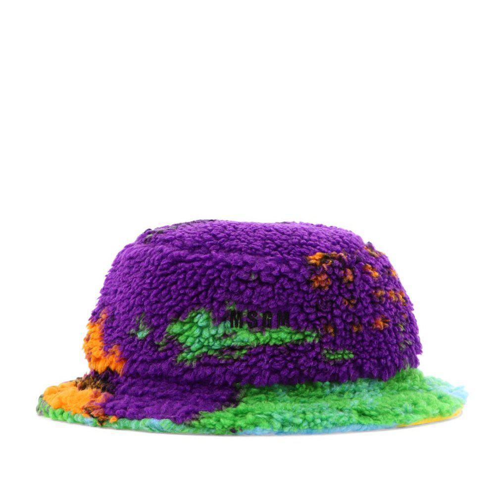 商品MSGM|MSGM Logo-Embroidered Color-Block Bucket Hat,价格¥586,第1张图片