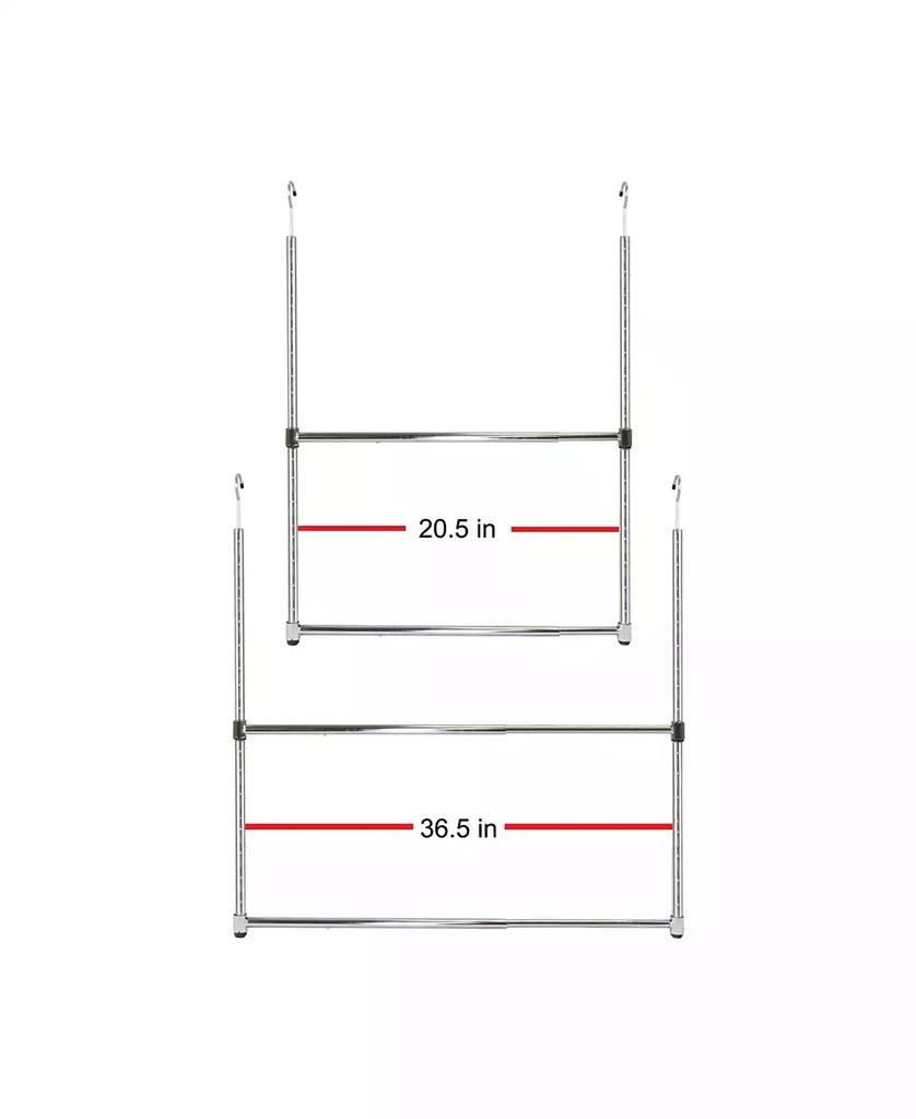 商品Oceanstar|2-Tier Portable Adjustable Closet Hanger Rod,价格¥202,第5张图片详细描述