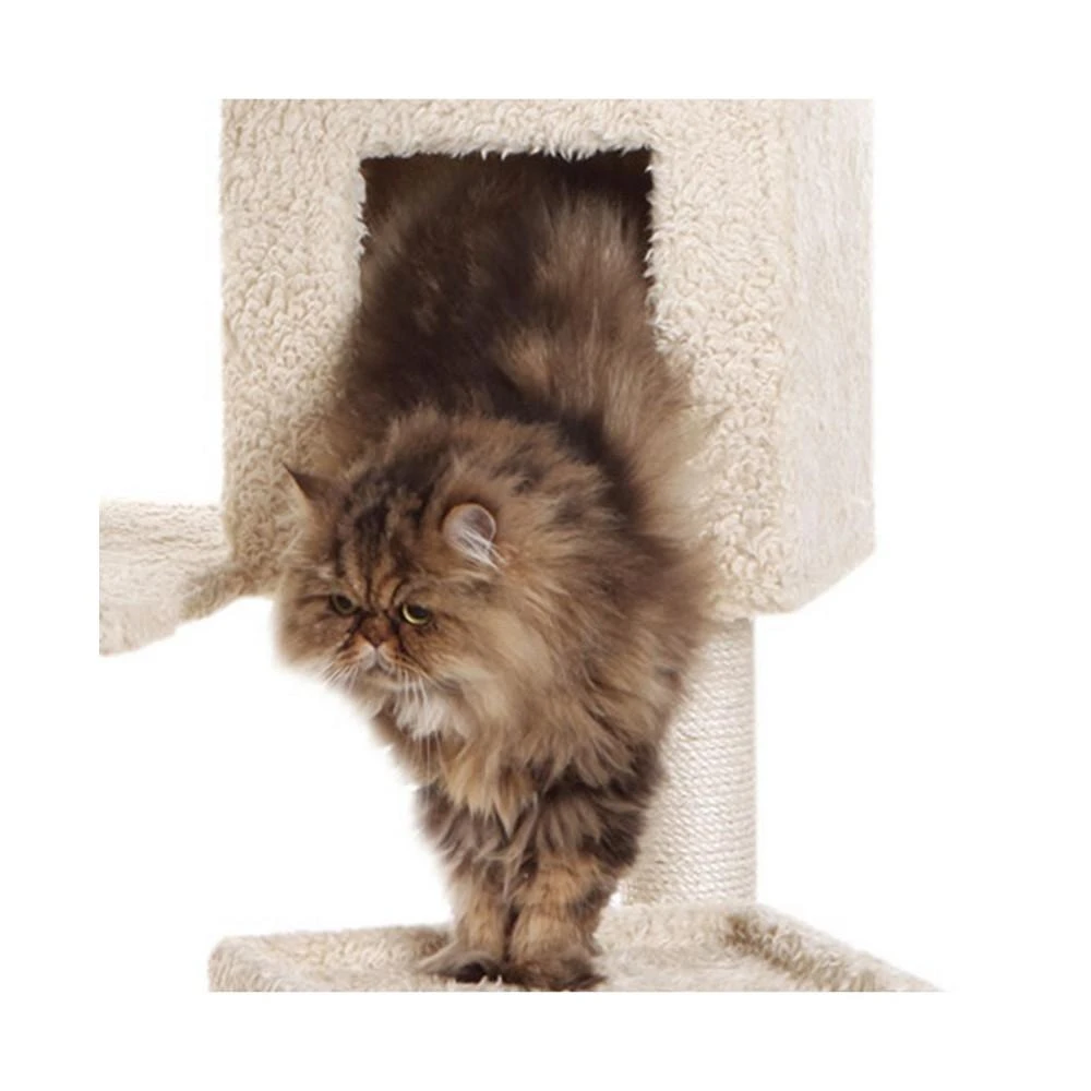 商品Macy's|Multi-Level Real Wood Cat Tree With Two Spacious Condos,价格¥2411,第3张图片详细描述