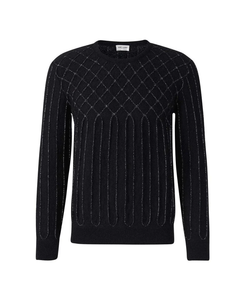 商品Yves Saint Laurent|Saint Laurent Crewneck Long-sleeved Sweater,价格¥7293,第1张图片