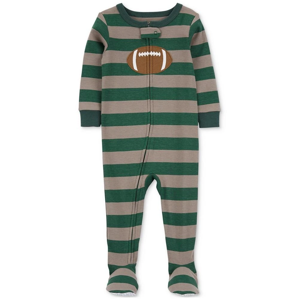 商品Carter's|Baby Boys 1-Piece Football 100% Snug-Fit Cotton Footed Pajama,价格¥74,第1张图片