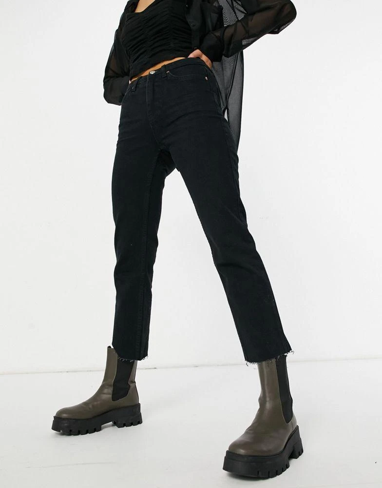 商品Topshop|Topshop straight jeans in black,价格¥229,第1张图片