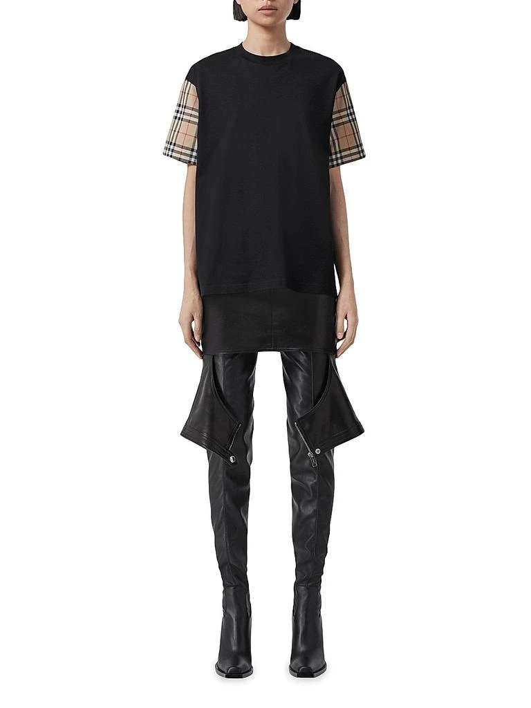 商品Burberry|Carrick Check Sleeve T-Shirt,价格¥3761,第2张图片详细描述