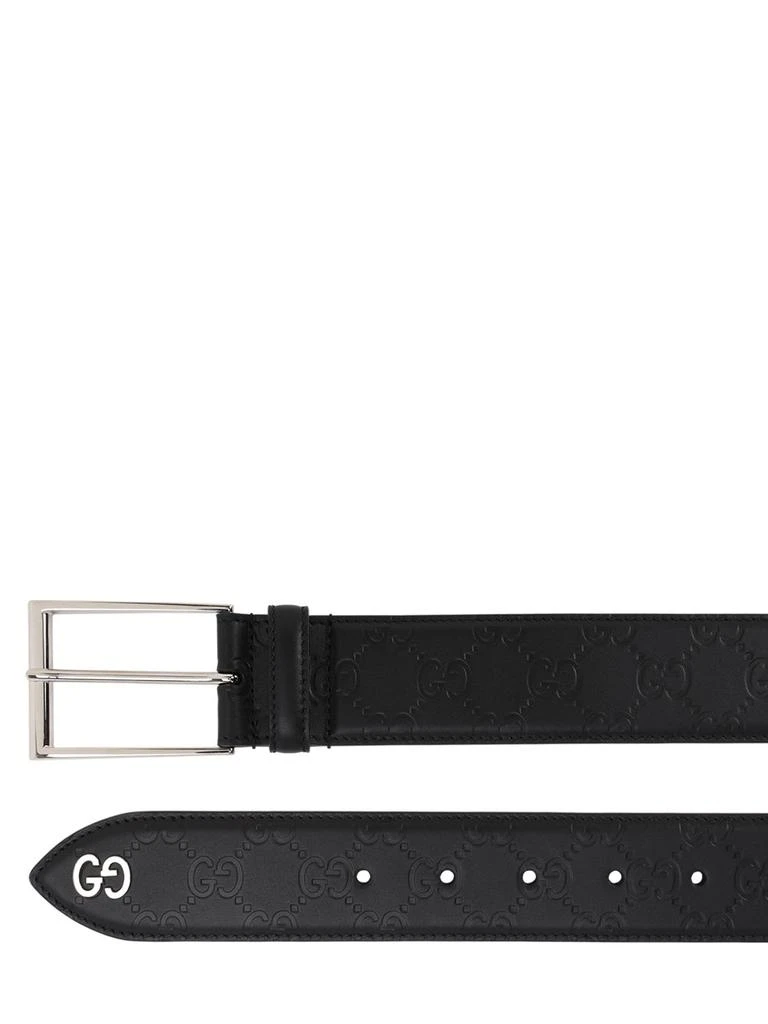 商品Gucci|4cm Gg Embossed Leather Belt,价格¥3374,第2张图片详细描述