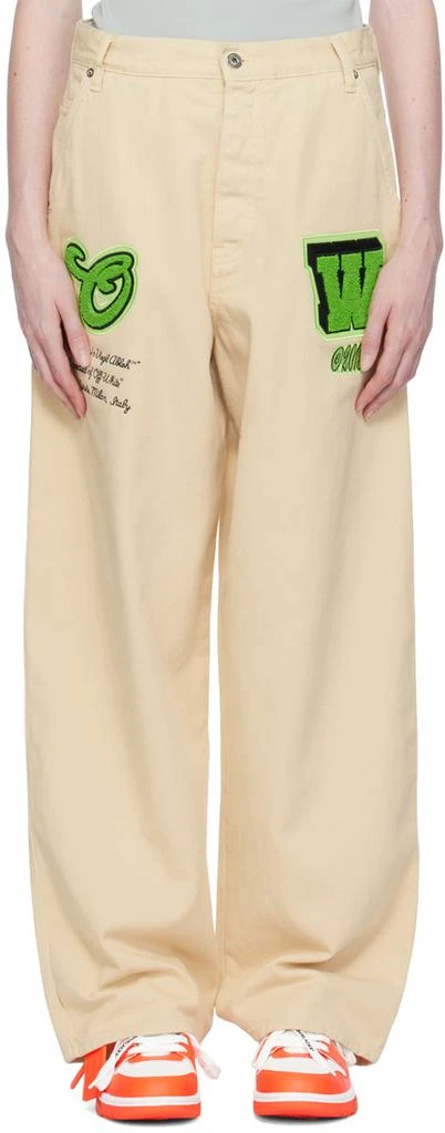 商品Off-White|Beige Patch Jeans,价格¥3938,第1张图片