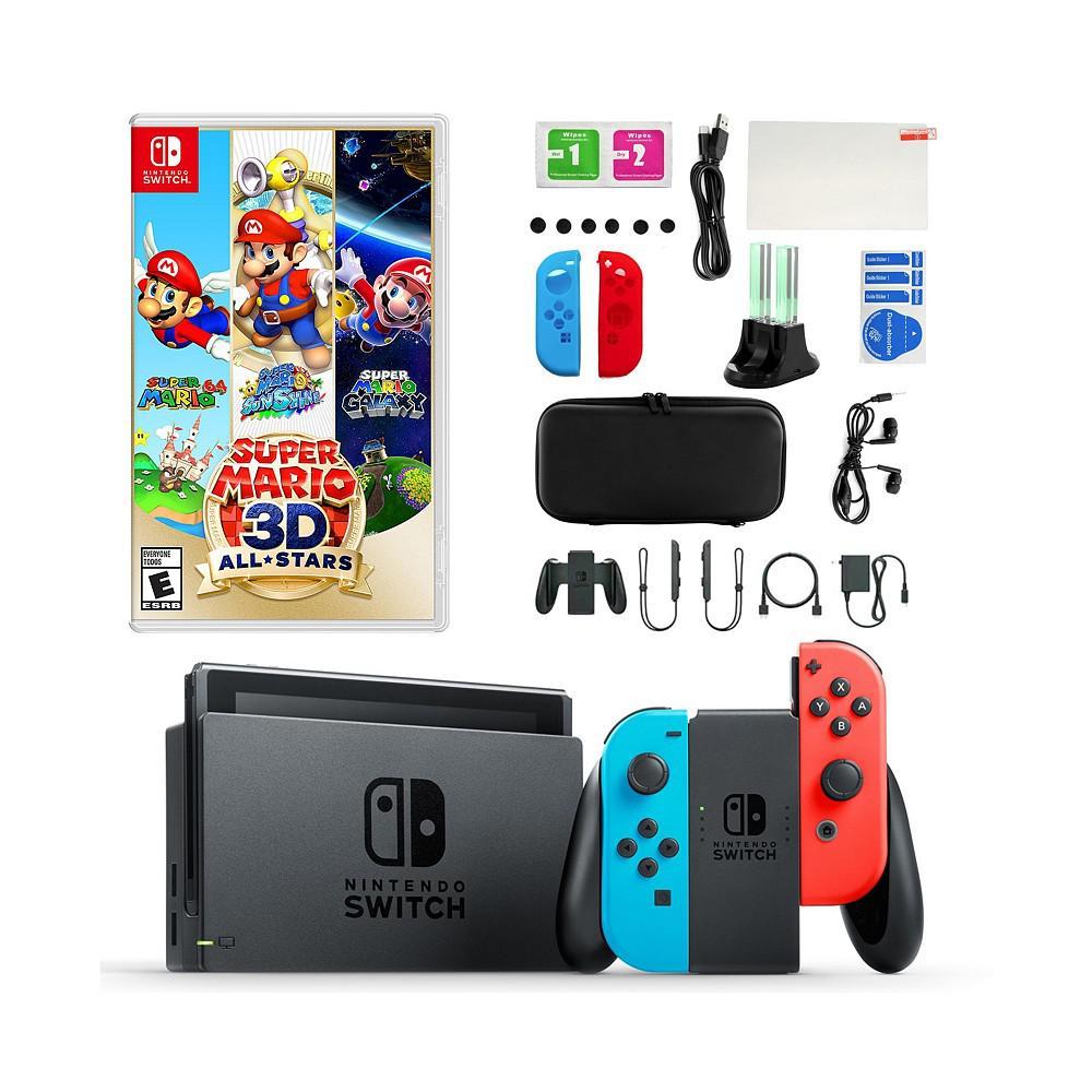 商品Nintendo|Switch in Neon with Super Mario 3D All Stars & Accessories,价格¥3240,第1张图片