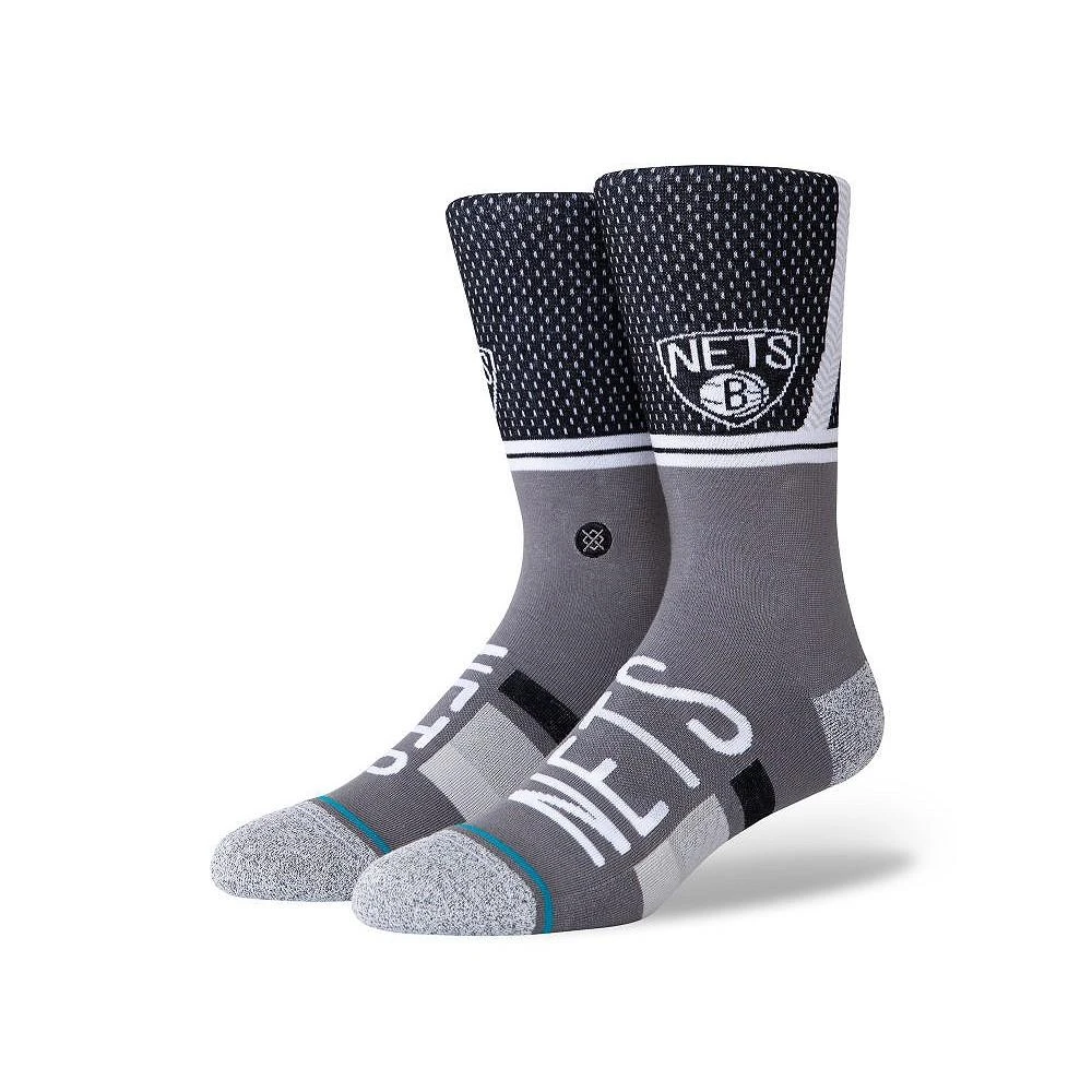 商品Stance|Men's Brooklyn Nets Shortcut 2 Crew Socks,价格¥151,第1张图片