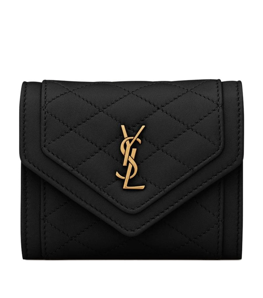 商品Yves Saint Laurent|Leather Quilted Logo Wallet,价格¥5218,第1张图片