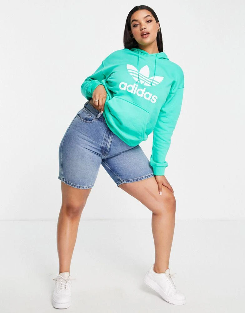 商品Adidas|adidas Originals Plus large logo hoodie in green,价格¥321,第4张图片详细描述