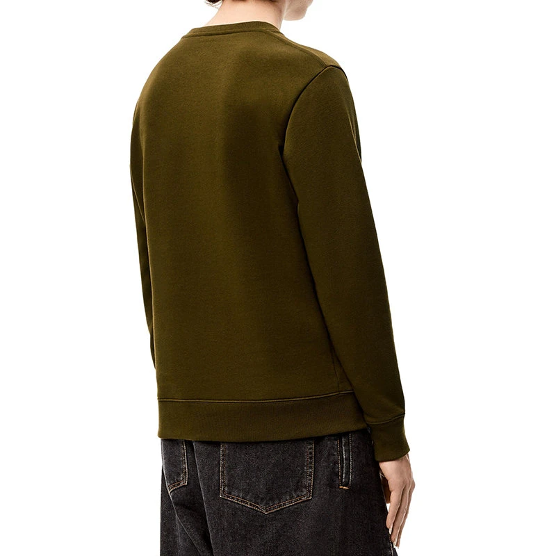 商品Loewe|【预售3-7天】LOEWE/罗意威 22年早春新款 男士深卡其绿色棉质抓绒双色Anagram刺绣卫衣H526Y24J07-3969,价格¥4946,第6张图片详细描述