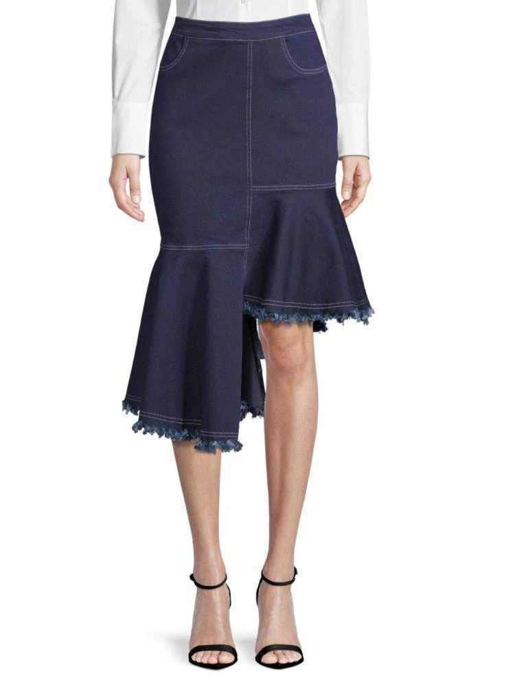 商品Avantlook|Ruffle Slit Denim Skirt,价格¥158,第1张图片
