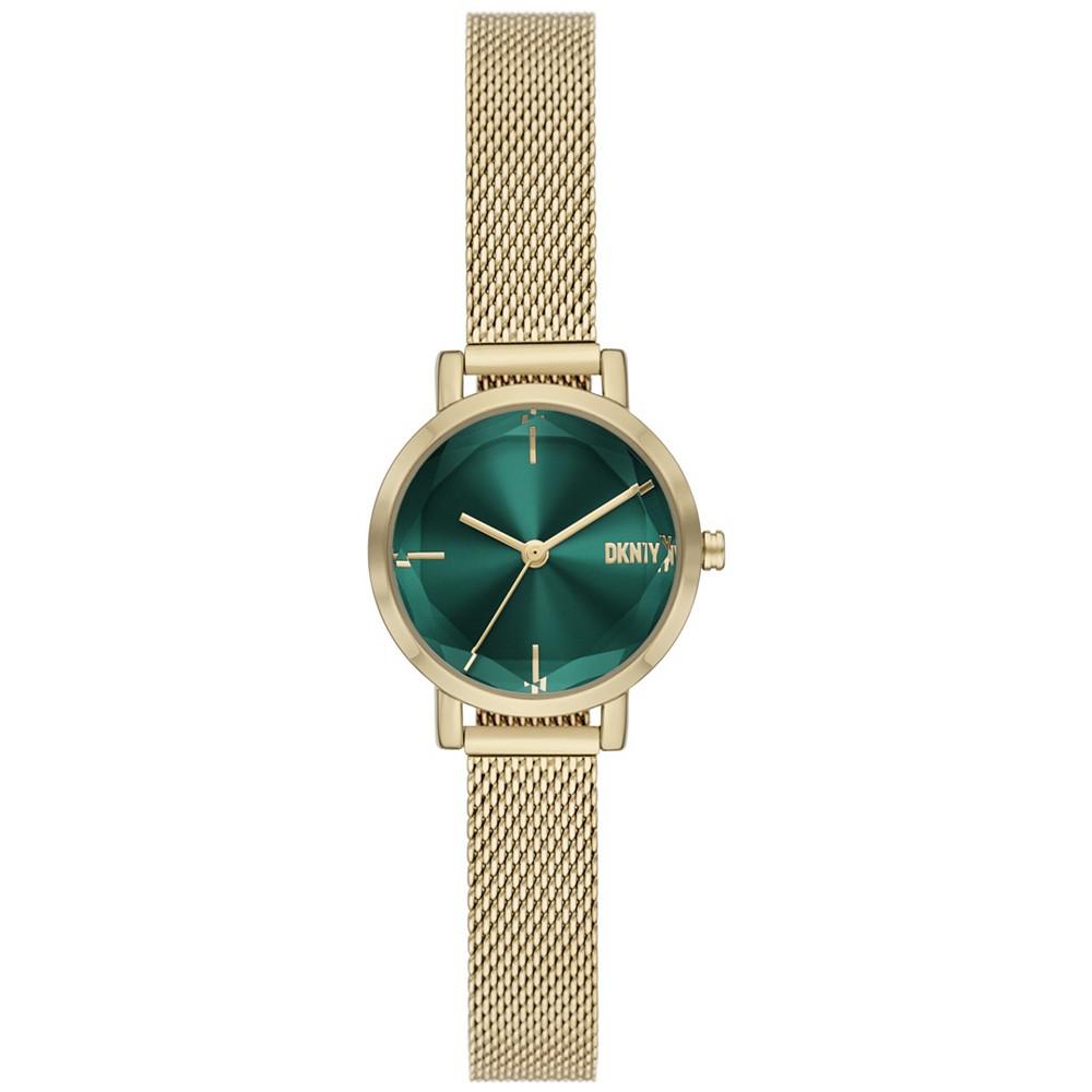 Women's Soho Three-Hand Gold-Tone Stainless Steel Mesh Watch and Strap Set, 24mm商品第2张图片规格展示