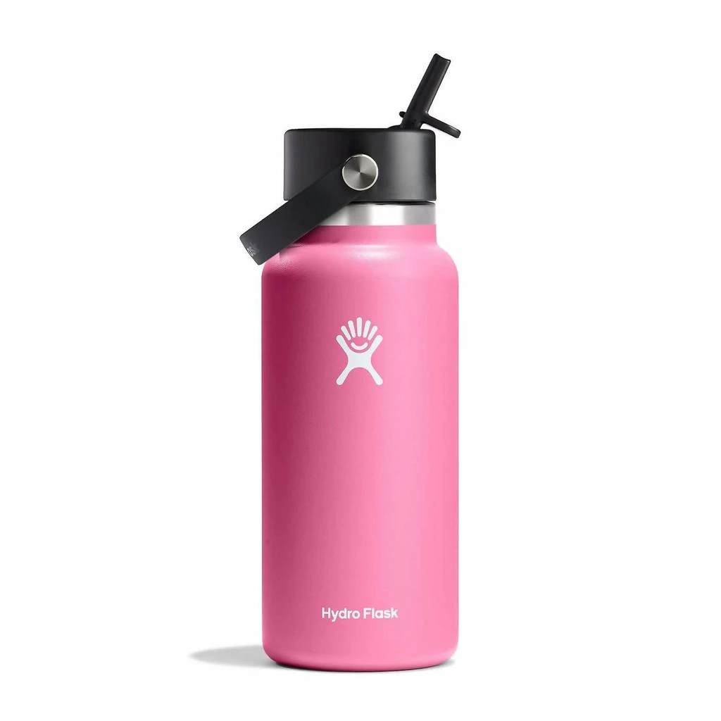 商品Hydro Flask|32 Oz Wide Mouth Water Bottle With Flex Straw Cap In Hot Pink,价格¥263,第1张图片