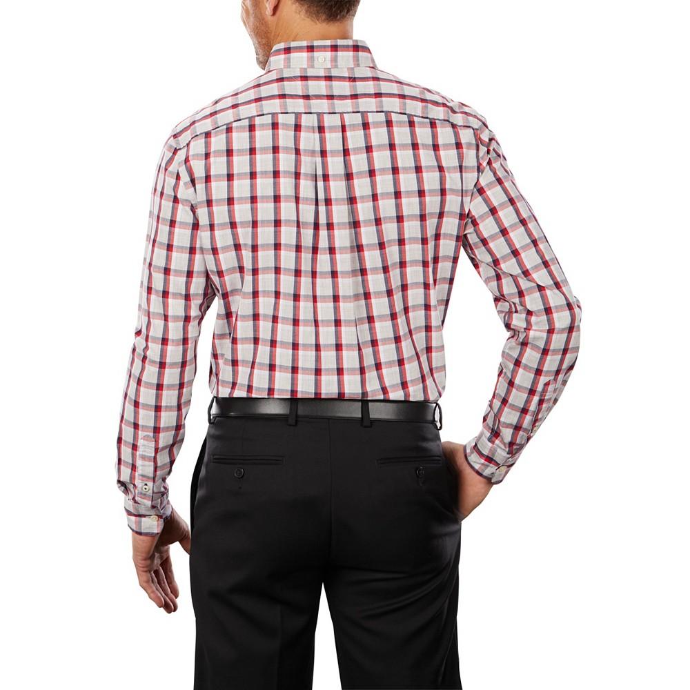 Men's Button-Down Collar Plaid Dress Shirt商品第2张图片规格展示