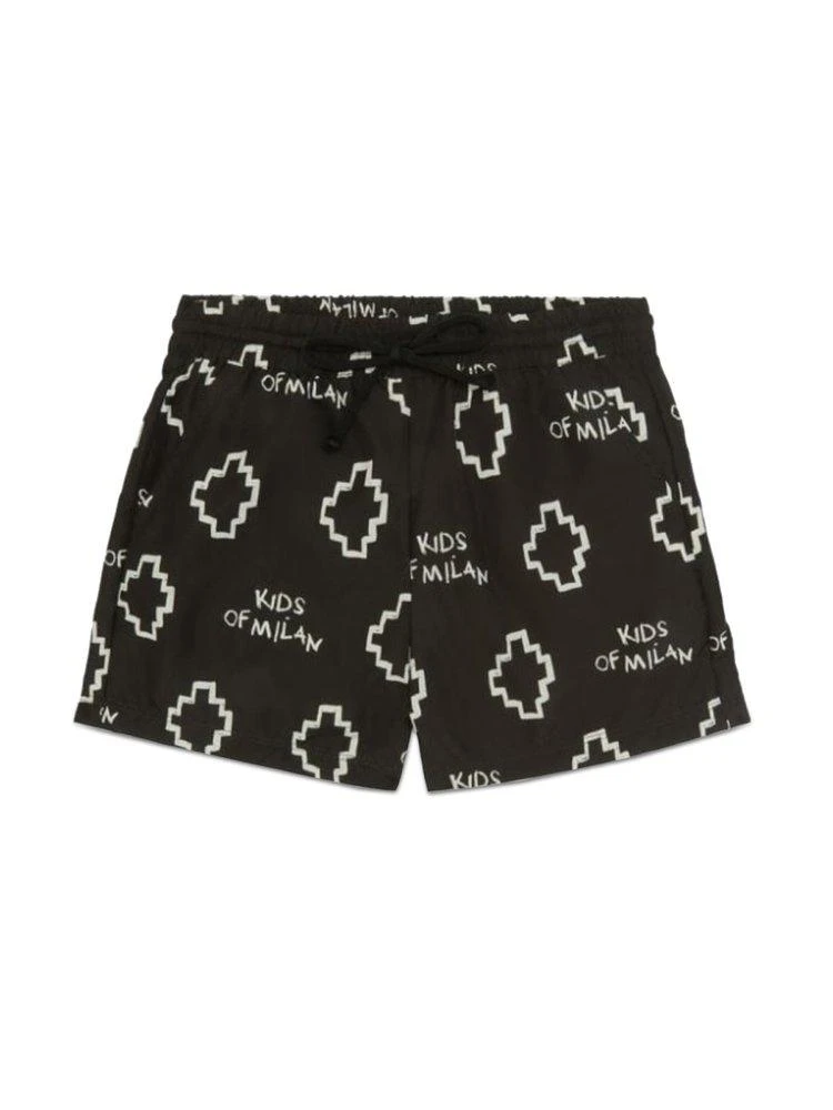 商品Marcelo Burlon|Marcelo Burlon County Of Milan Kids Drawstring Swimming Shorts,价格¥774,第1张图片