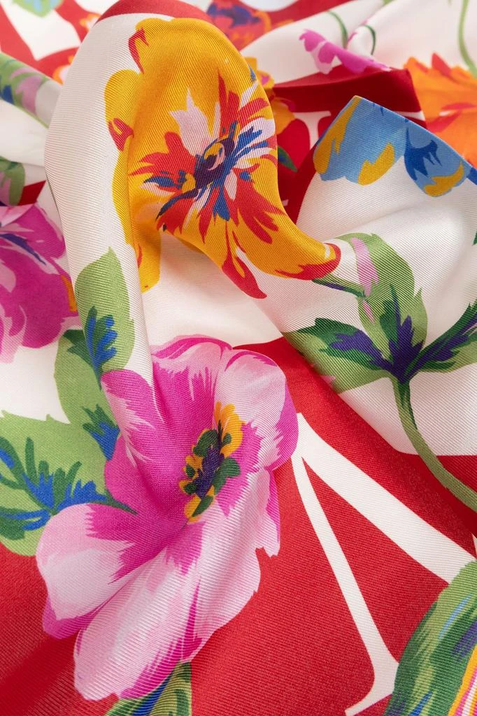 商品Moschino|Moschino Floral Printed Fringed-Edge Scarf,价格¥1068,第3张图片详细描述