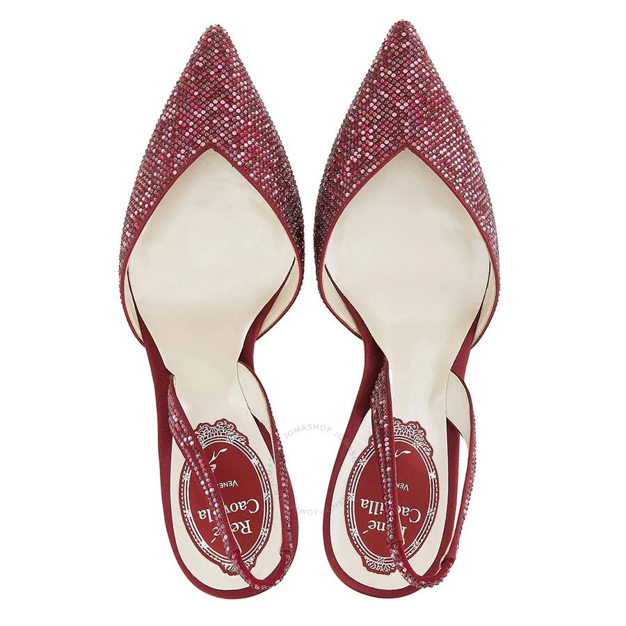 商品Rene Caovilla|Ladies Bordeaux Vivienne Crystal Slingback Pumps,价格¥2207,第3张图片详细描述