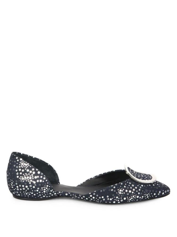 商品Roger Vivier|Embellished Suede d'Orsay Flats,价格¥5218,第5张图片详细描述