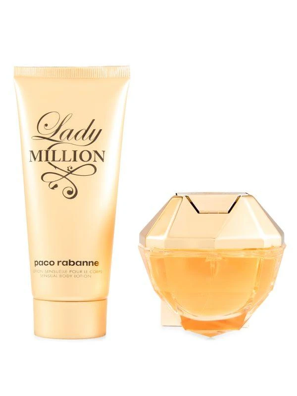 商品Paco Rabanne|2-Piece Lady Million Eau De Parfum & Body Lotion Set,价格¥951,第1张图片