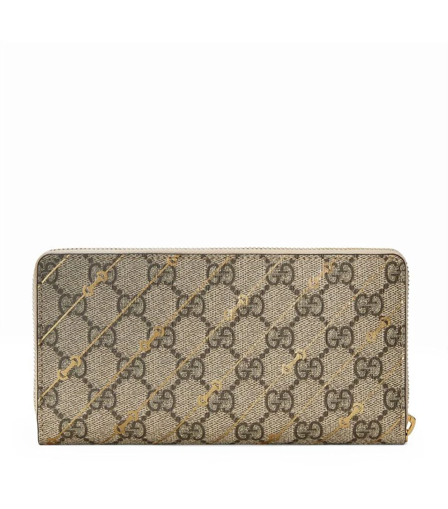 商品Gucci|Horsebit Print Zip-Around Wallet,价格¥5339,第2张图片详细描述