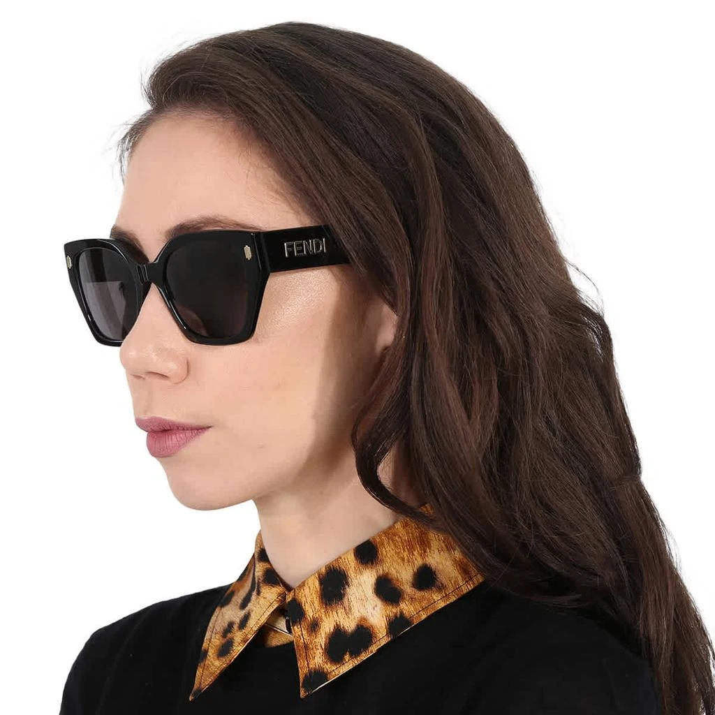 商品Fendi|Smoke Cat Eye Ladies Sunglasses FE40070I 01A 54,价格¥1459,第2张图片详细描述