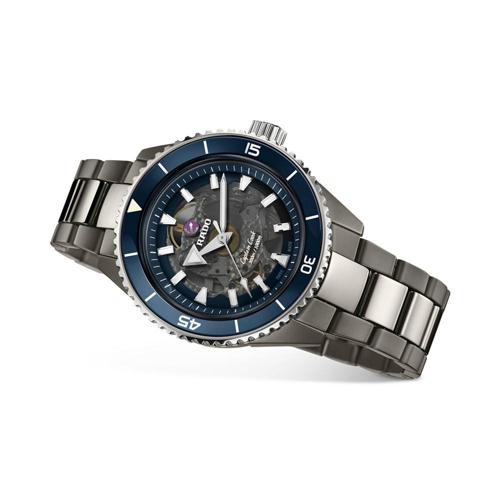 商品Rado|Men's Swiss Automatic Captain Cook Silver High Tech Ceramic Bracelet Watch 43mm,价格¥28222,第4张图片详细描述
