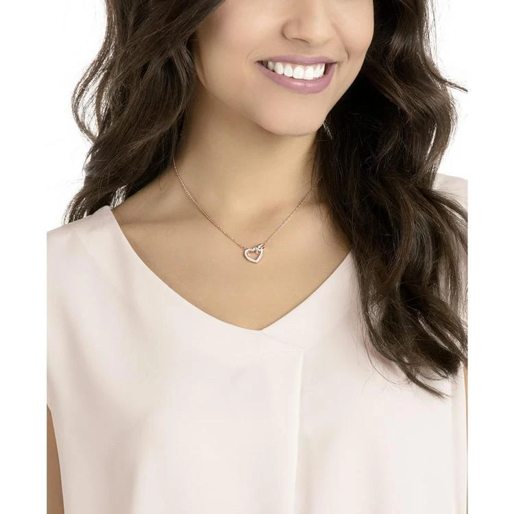 商品Swarovski|Rose Gold-Tone Crystal Interlocking Heart & Circle 16-1/2" Pendant Necklace,价格¥881,第3张图片详细描述
