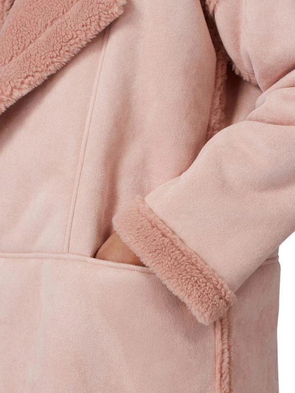 商品MINKPINK|Copenhagen Faux Shearling Lined Suede Overcoat,价格¥730,第4张图片详细描述