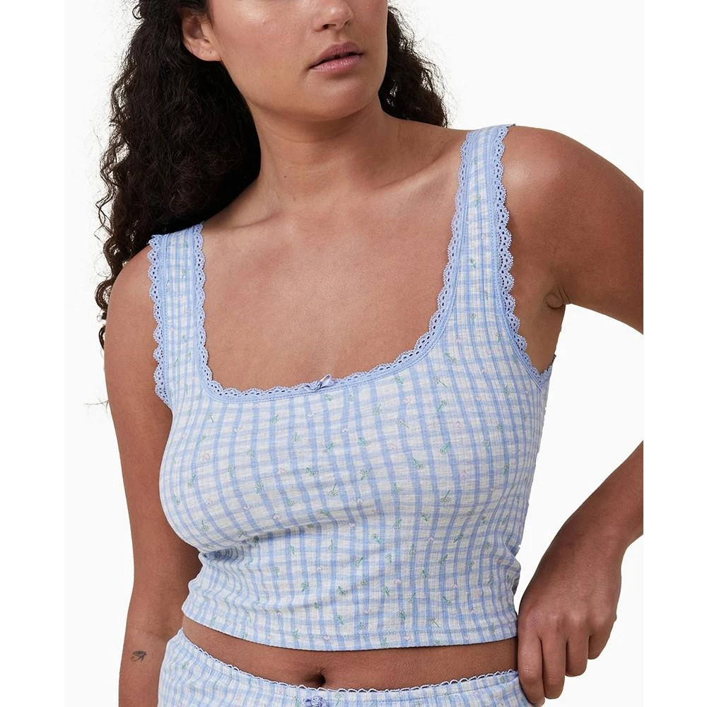 商品Cotton On|Women's Rib Lace Tank Top,价格¥186,第1张图片