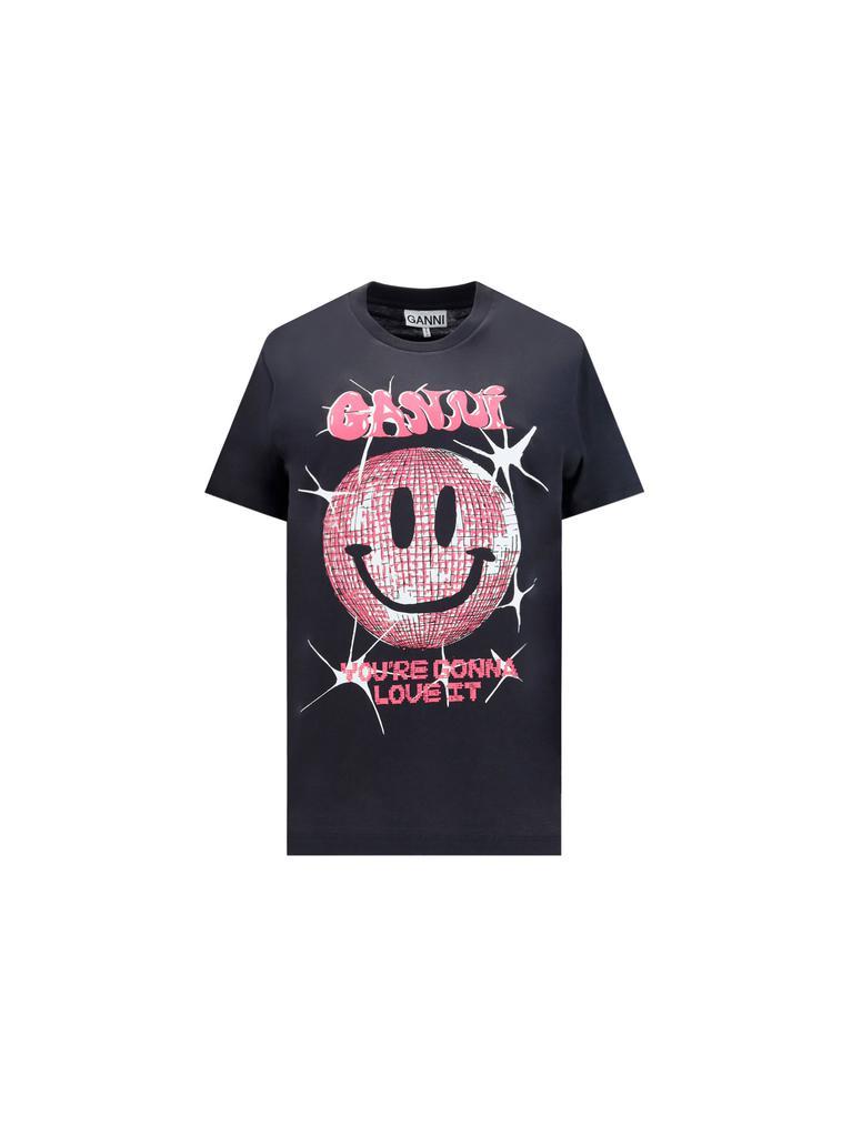 商品Ganni|Ganni Dark Smiley T-shirt,价格¥951,第1张图片