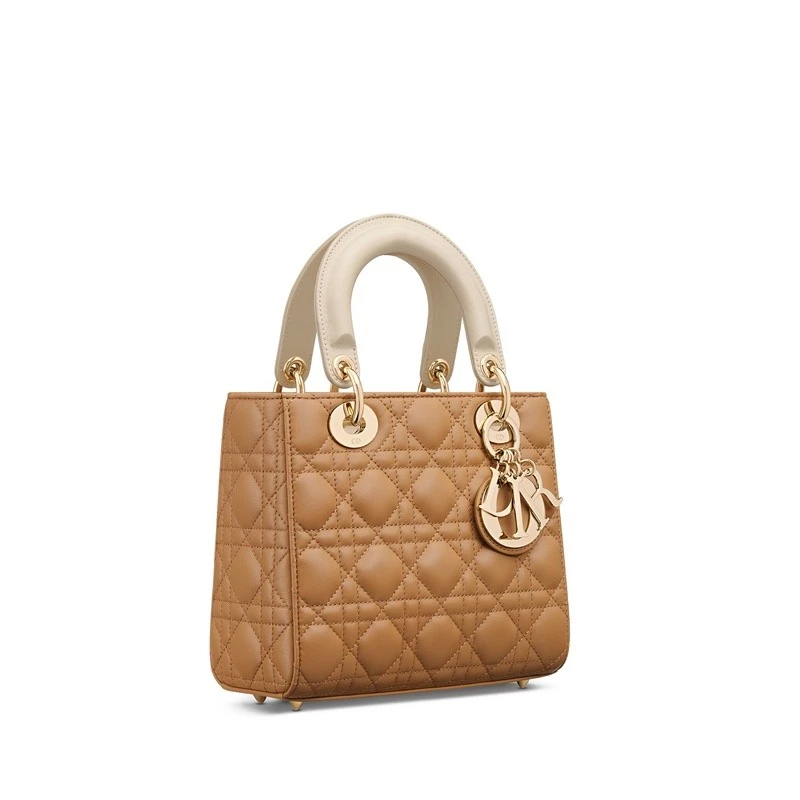 商品Dior|Dior 迪奥 Lady Dior系列女士棕色羊皮手提包,价格¥44349,第5张图片详细描述
