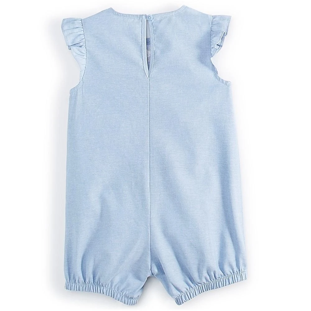 商品First Impressions|Baby Girls Cotton Chambray Flower Sunsuit, Created for Macy's,价格¥148,第2张图片详细描述