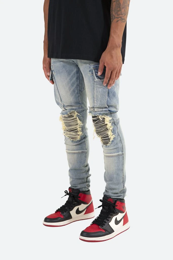 商品MNML|X288 Cargo Skinny Denim - Blue,价格¥257,第3张图片详细描述