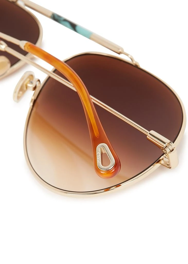 商品Chloé|Ulys pale gold-tone aviator-style sunglasses,价格¥2148,第3张图片详细描述