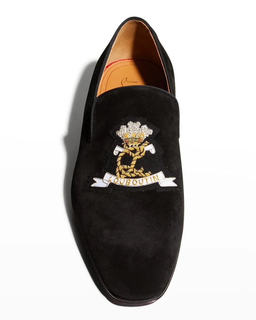 商品Christian Louboutin|Men's Colonnaki Cruise Flat Logo Crest Loafers,价格¥8439,第5张图片详细描述