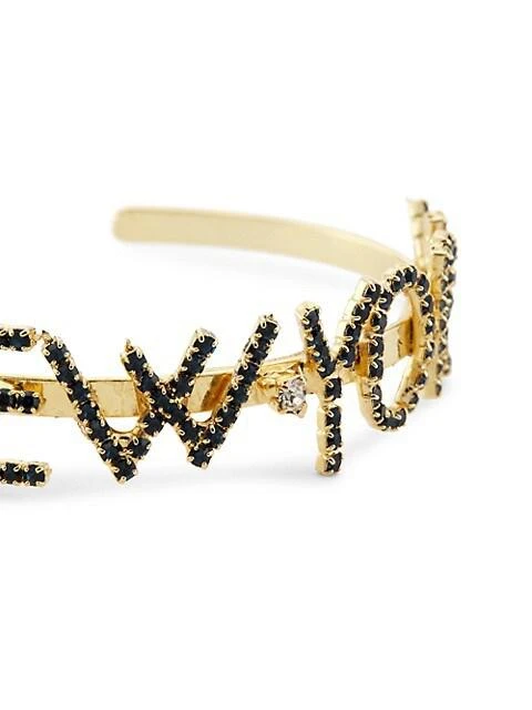 商品ROSANTICA|Goldtone & Faux Crystal Voyage Cuff Bracelet,价格¥914,第4张图片详细描述